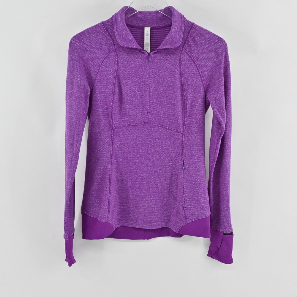 Lululemon Runderful 1/2 Zip Pullover Womens Size 8 Tender Violet Purple Jacket